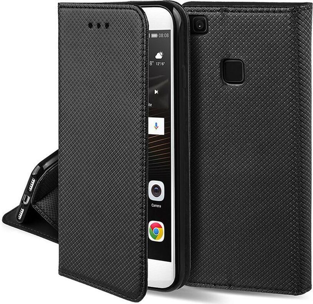 Elegante Kabura Buchhülle für Xiaomi Redmi 3 - Schwarz KP26704