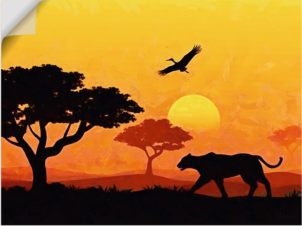 ARTland Wandbild, selbstklebend Erinnerungen an Afrika I Größe: 60x45 cm