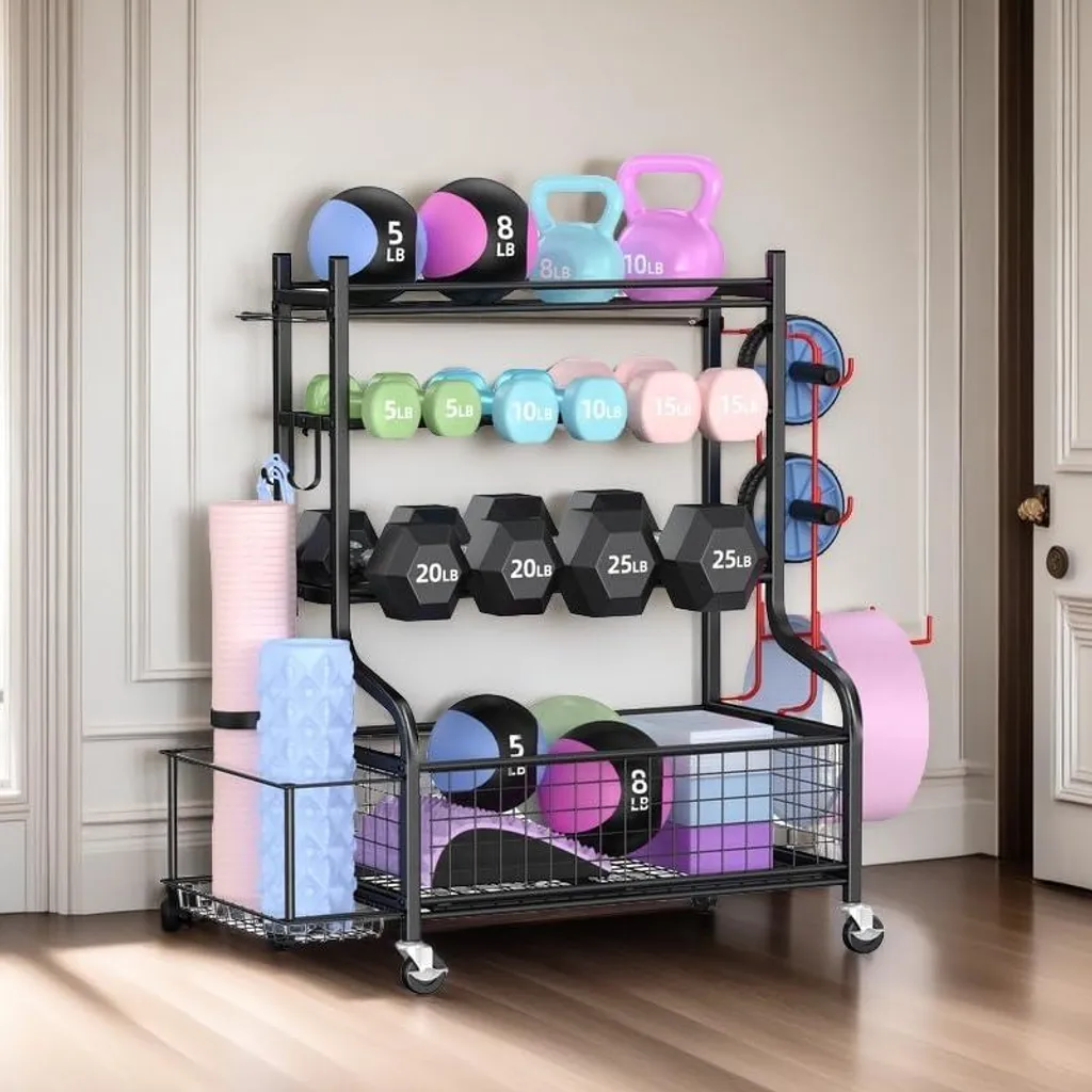 Support haltères pour optimiser l'espace de musculation à la maison