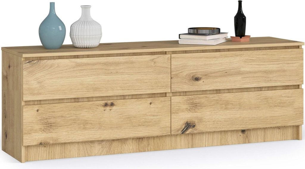 Kommode – Schubladenkommode – Sideboard – CLP – 160 cm – Artisan Eiche – Großzügiges Design mit 4 Schubladen und breiter Ablagefläche