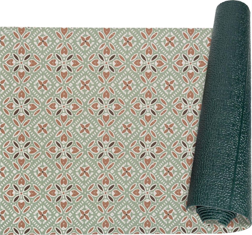 Küchenläufer RANNA Bodenmatte Flurläufer Teppichläufer Küchenteppich 52x160cm Majolica Grün Beige Robust