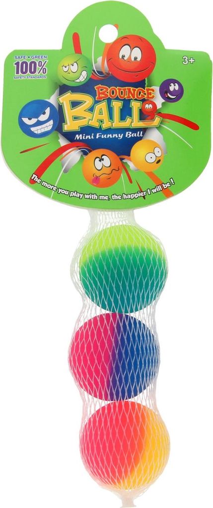 Bunte Hüpfbälle für Kinder, 3 Stück, 4 cm Durchmesser