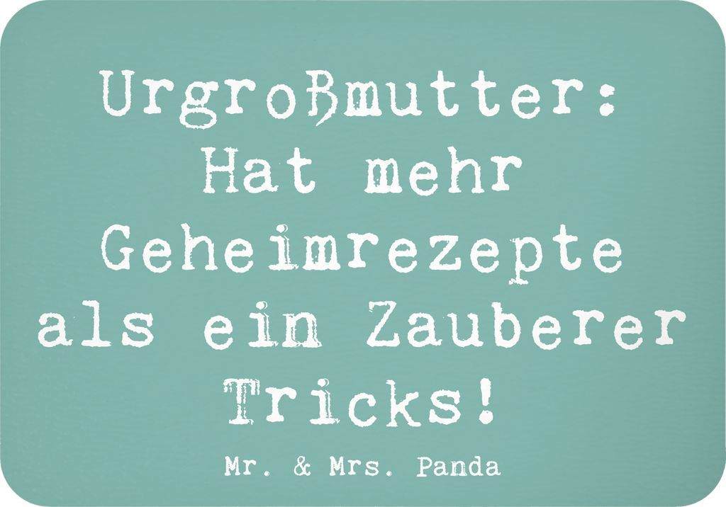 Mr. & Mrs. Panda Kühlschrankmagnet Spruch Urgroßmutter Schätze - Meeresbrise - Geschenk, Jubiläen, magnet, küchenmagnet, Familientradition, Ah...