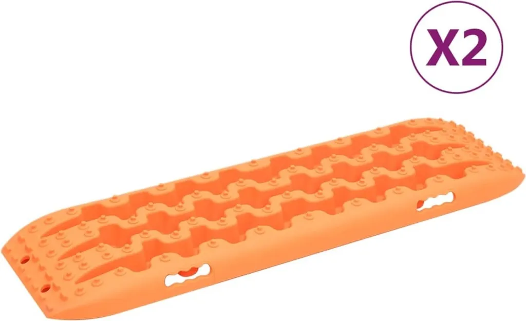 Planches de traction 106x30,5 cm Orange en Nylon robuste - Lot de 2
