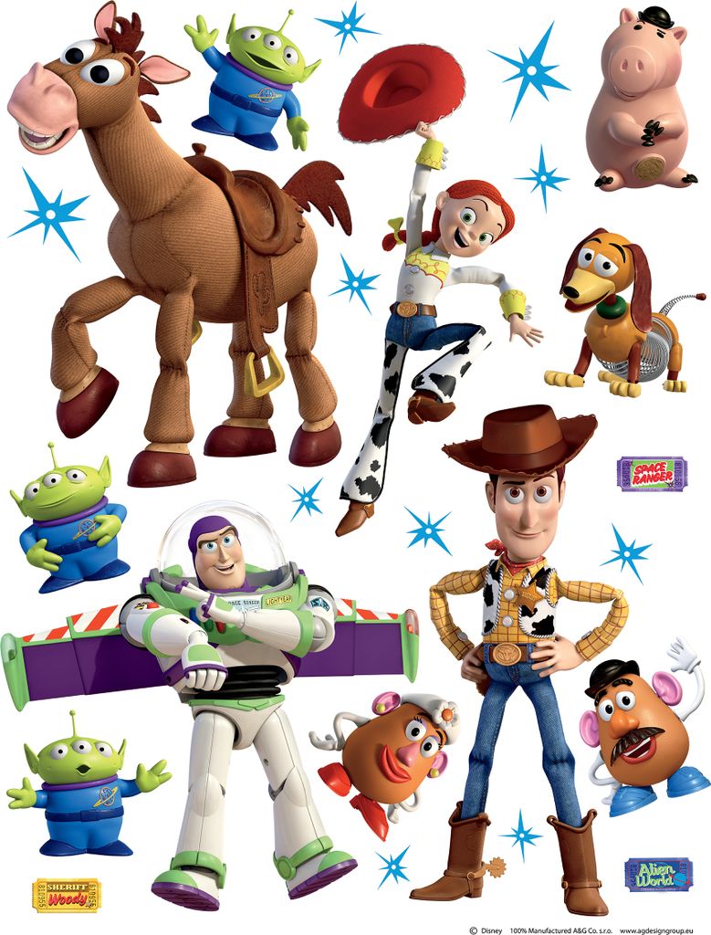 Disney Wandtattoo Toy Story Braun, Weiß und Lila - 600139 - Produktbild 