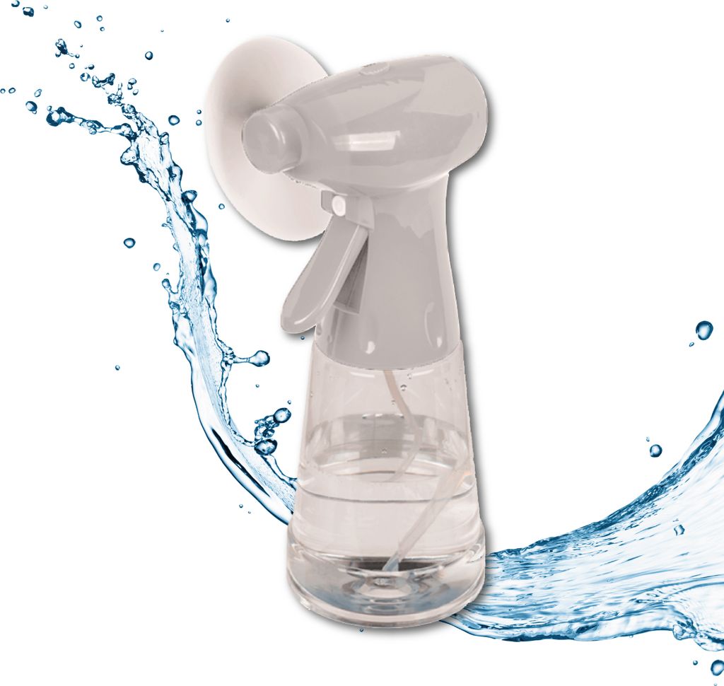 Ventilator mit Sprühflasche
