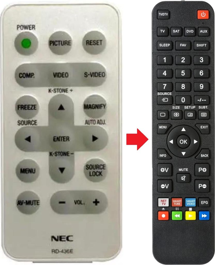 Fernbedienung geeignet für NEC 79TC1021 | NP200 | NPL50W