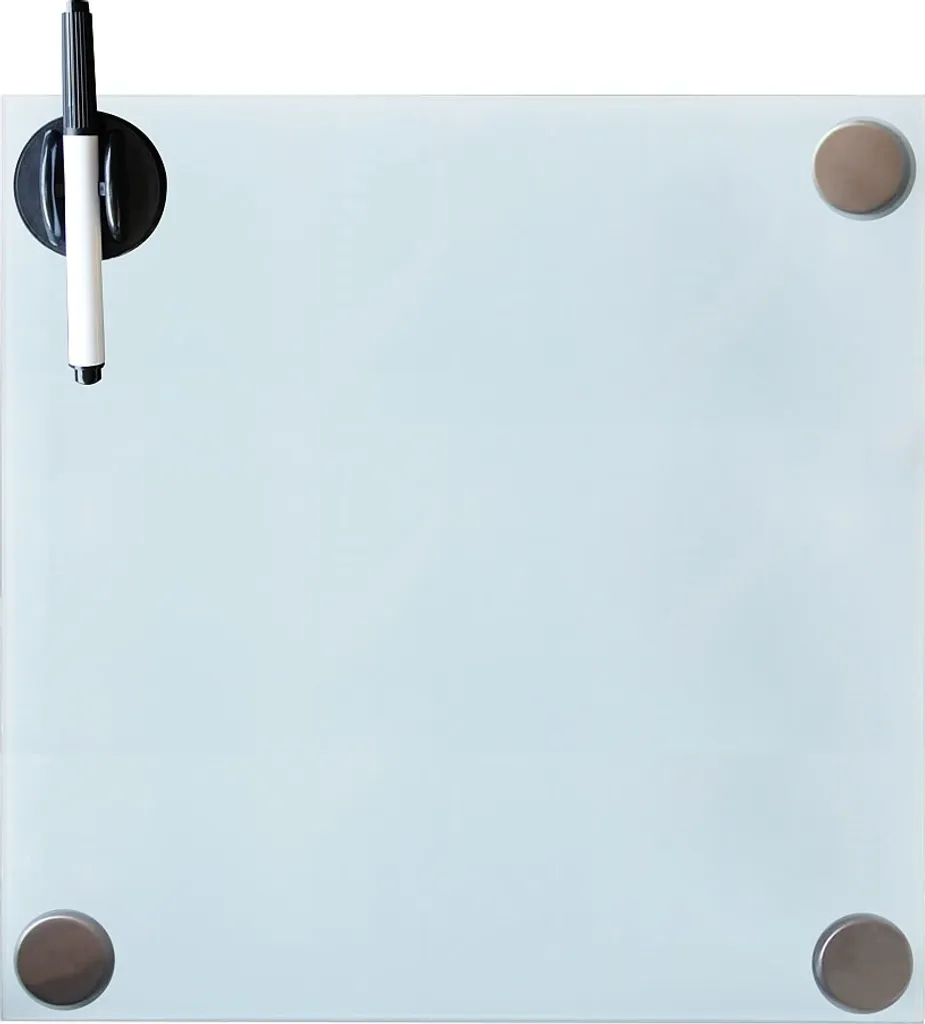 Tableau magnétique verre 45 cm surface effaçable à sec et design pur