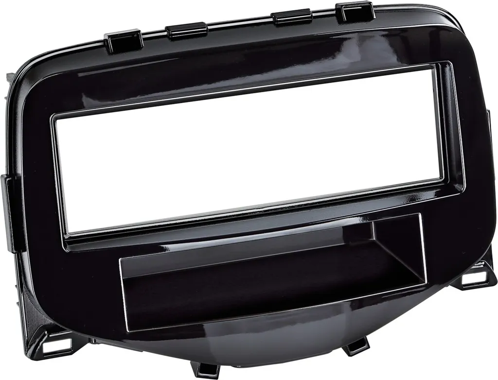 Adaptateur façade 1-DIN noir : Remplacement C1, Peugeot 108, Toyota Aygo