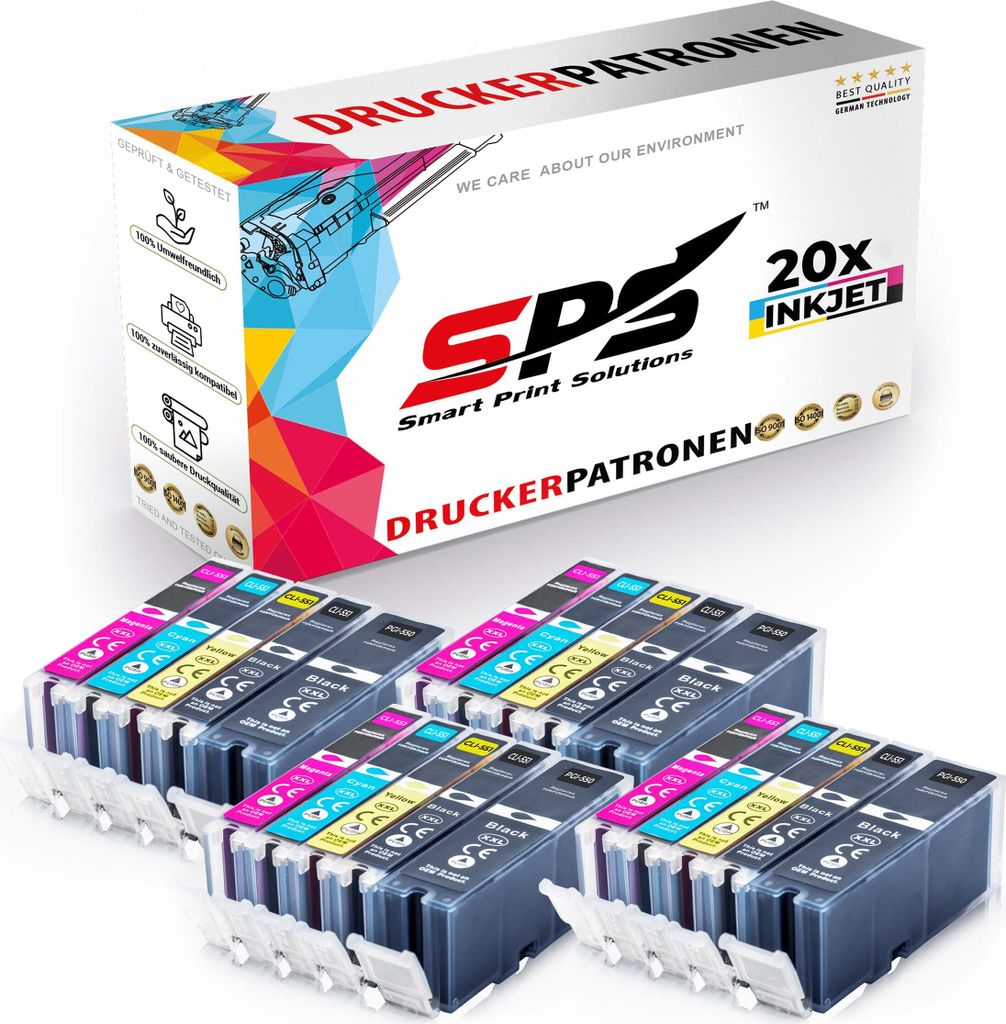 20x Tinten Canon PGI-550 CLI-551 XL Multipack kompatibel für Canon Pixma MG6450