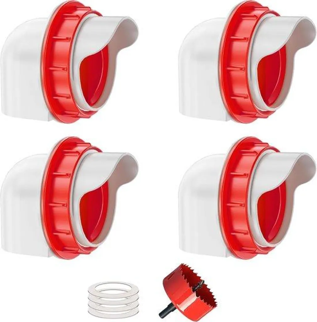 Mangeoire volaille automatique anti-nuisibles 4 kits par gravité