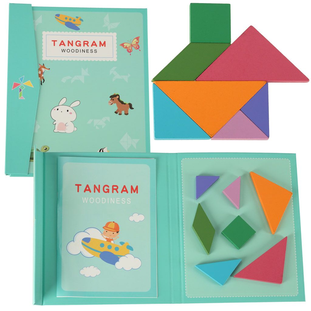 Aga Detské magnetické 3D puzzle - Tangram bloky Obrázok produktu 