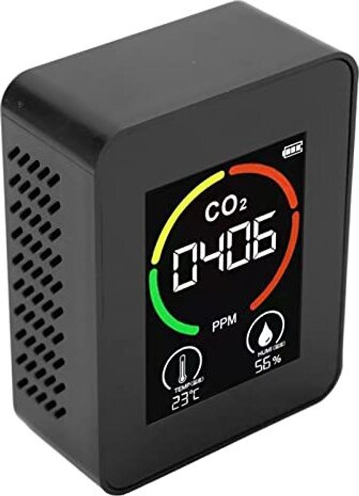 TVOC-Tester, USB-Aufladung, CO2-Detektor, CO2-Messgerät, Innen-CO2-Detektor, Luftqualitätsmonitor, Tester, Thermometer, Hygrometer für Zuhause