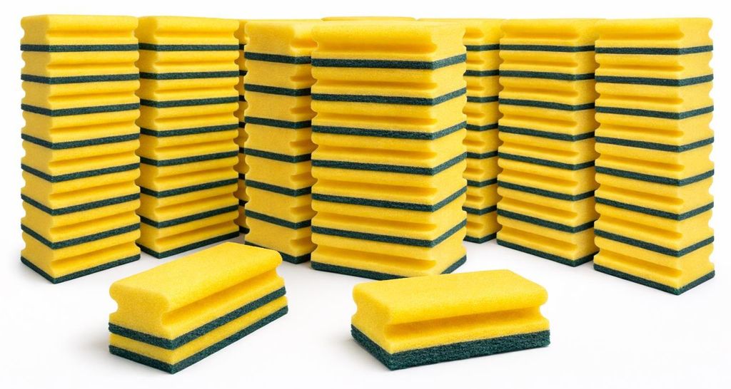 140 Stück XXL Scheuerschwamm 153x69x42mm Topfreiniger Topfschwamm Küchenschwamm