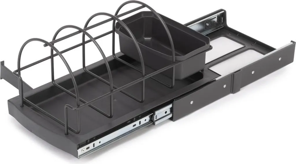 Kit de fixation Zero Zamak Gris Pierre pour étagère bois avec tringle 1m
