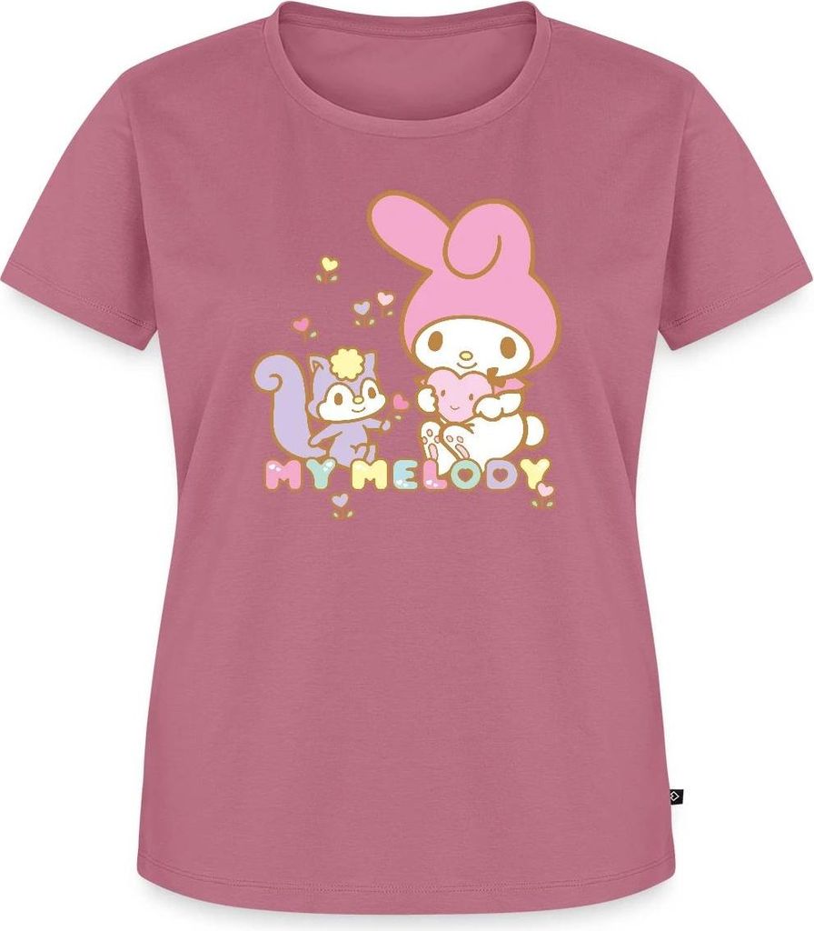 Spreadshirt My Melody Pflückt Mit Risu Herzblümchen Frauen Premium T-Shirt, XL, Mauve