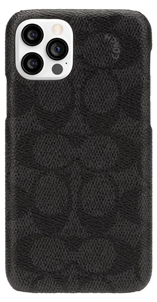 Coque antichoc iPhone 12 Coach, protège des rayures, noir