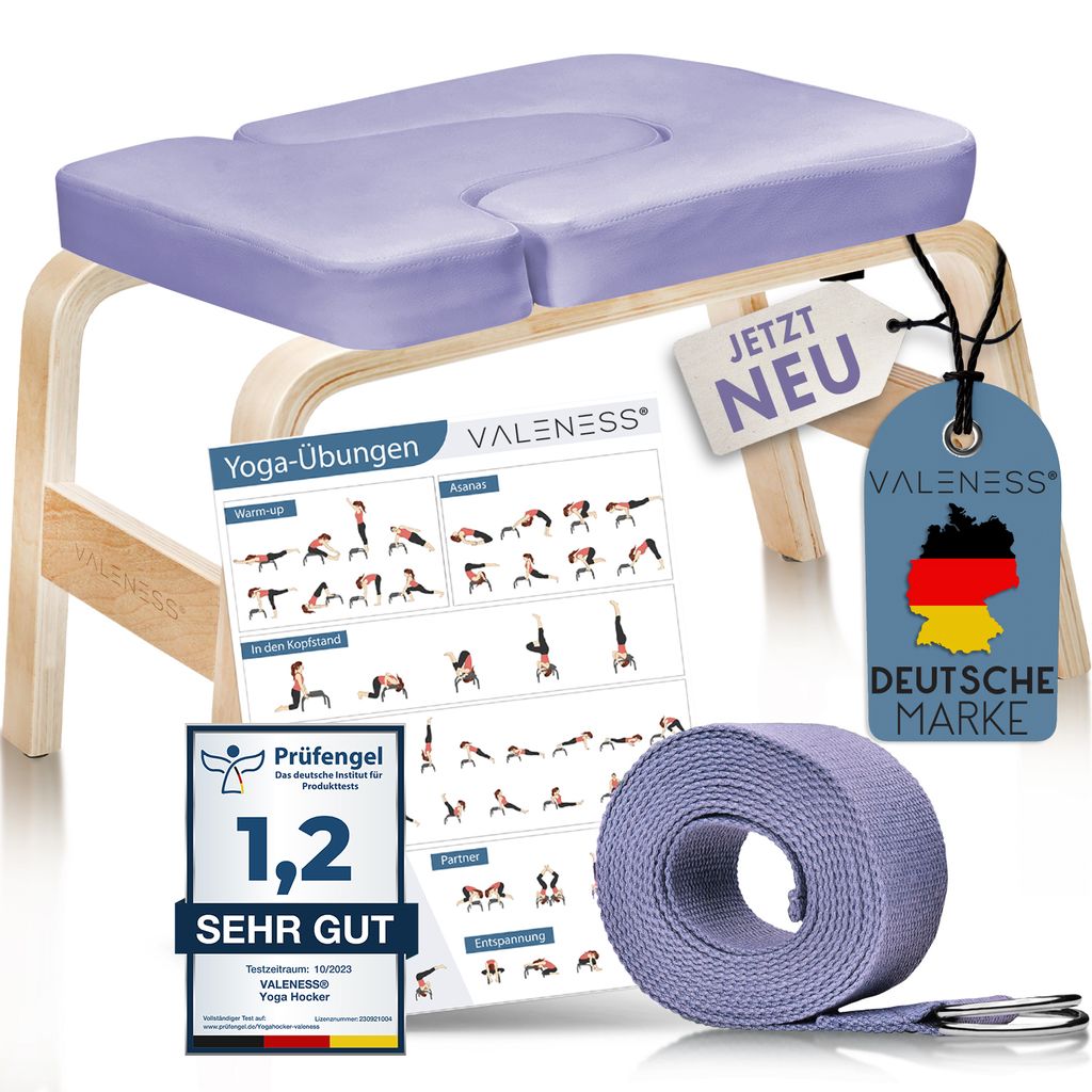 VALENESS® Yoga Kopfstandhocker - Hochwertiger Yoga Hocker Produktbild 