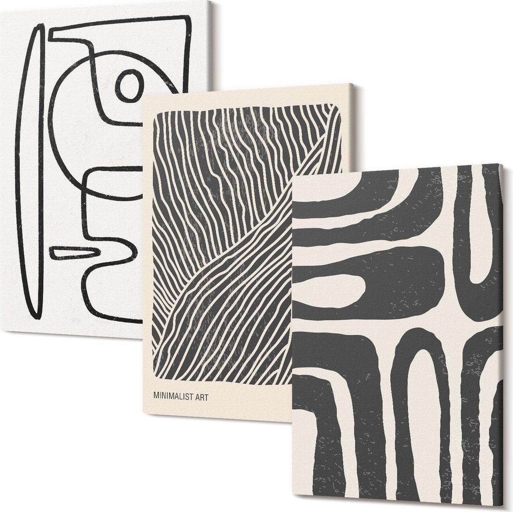 Wandbild – Leinwandbild – Leinwandbilder – Polycanvas – Kunstdruck – Modern – Panorama – Mehrteilig – 3-Teilig Set – Hochwertig ...