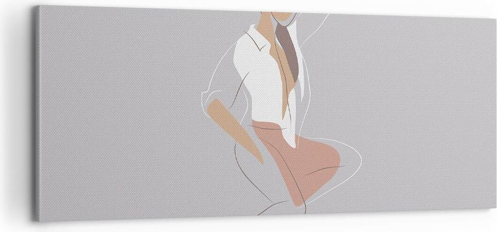 Bild auf Leinwand - Leinwandbild - Einteilig - Frau Grafik Modern - 100x40cm - Wand Bild - Wanddeko - Wandbilder - Leinwanddruck - Bilder - Wanddek...