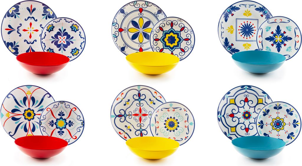Zestaw naczyń Excelsa 18-częściowy porcelana i kamionka Zdjęcie produktu 
