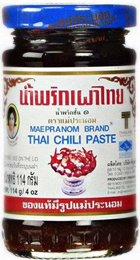 Mae Pranom | Nam Prik Pao - 114g - Scharf - Mit Garnelen - Chili - Thai-sauce