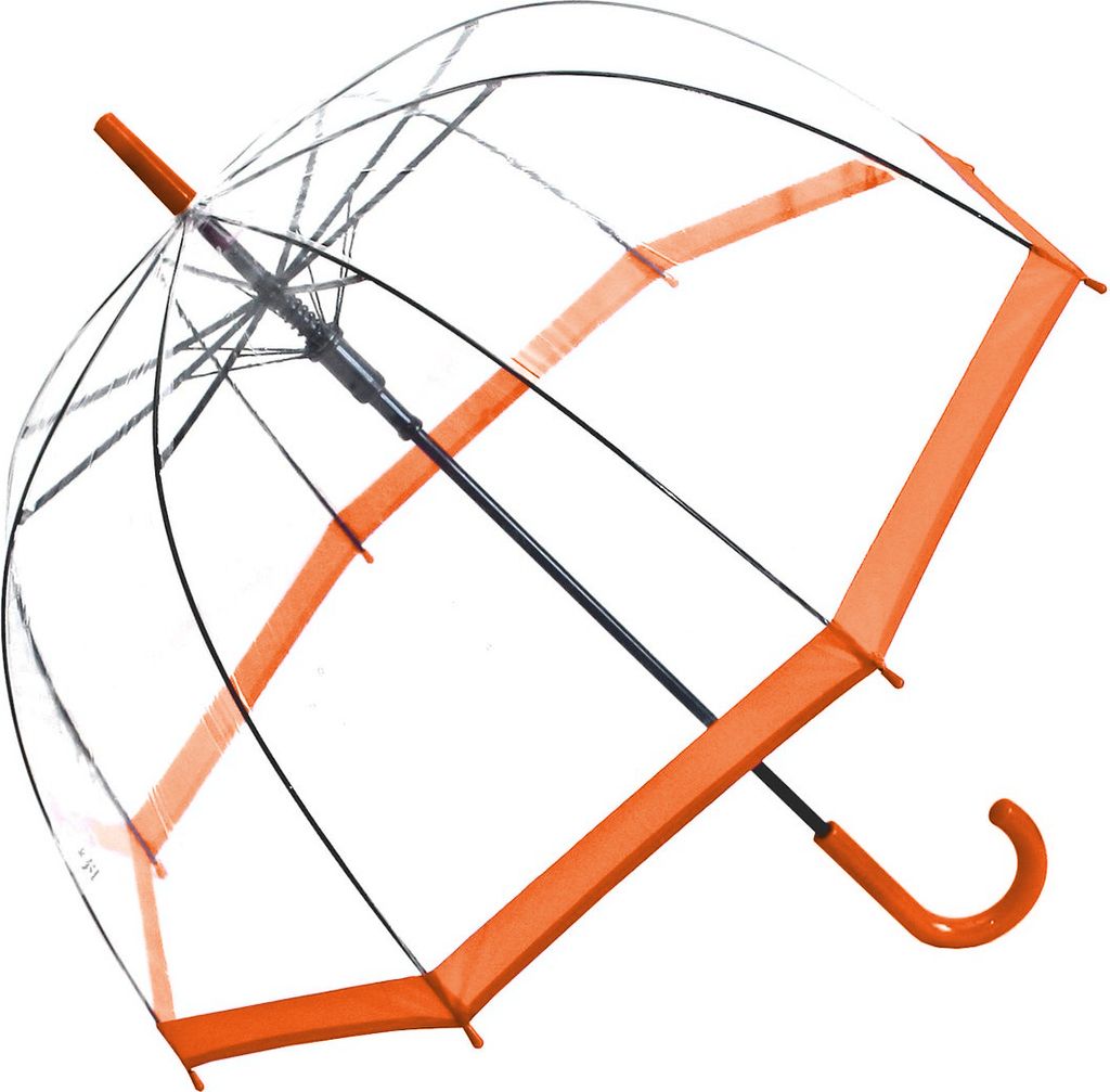 Regenschirm Transparent Durchsichtig Glockenschirm Damen Produktbild 