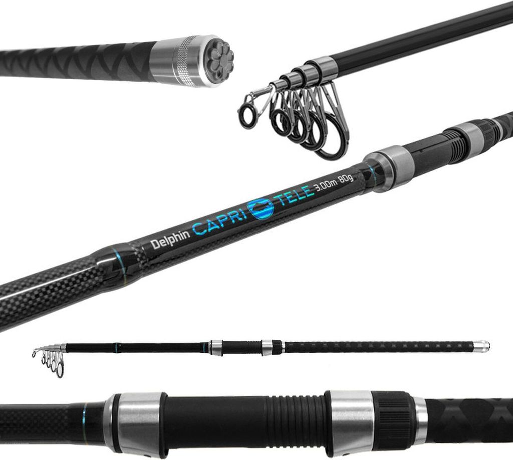 DELPHIN CAPRI TELE CARP ROD Composite Karpfenrute Grundrute 3,6m/Wg.180g/414g