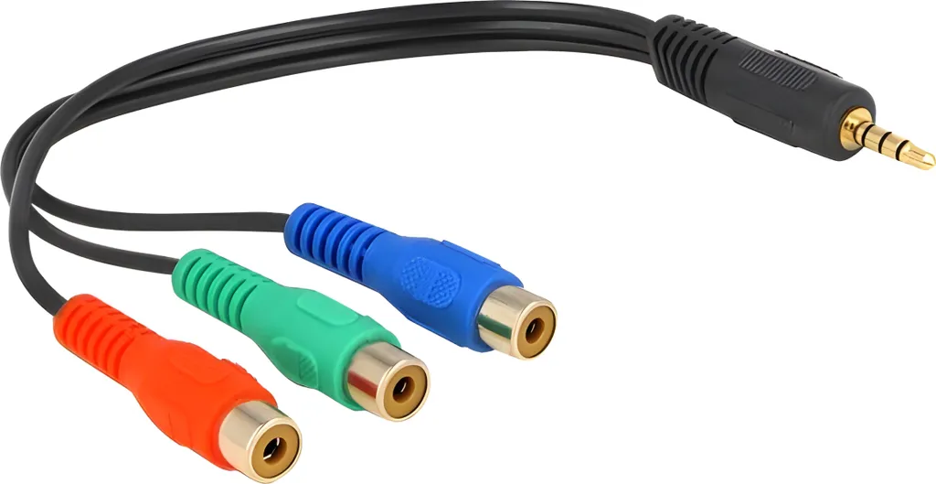 Delock 62499 DELOCK Videokabel 1x 3,5mm Klinke -> 3x Cinch St/Bu 0