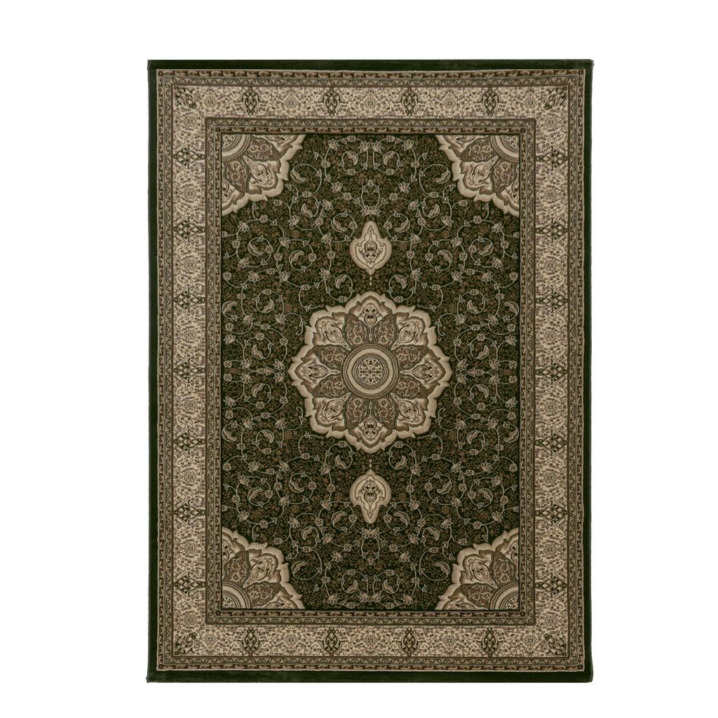 Villa Möbel Shiraz Wohnzimmer-Teppich, Orientteppich, Orientalisch Design, Farbe:Grün, Grösse:160x230 cm