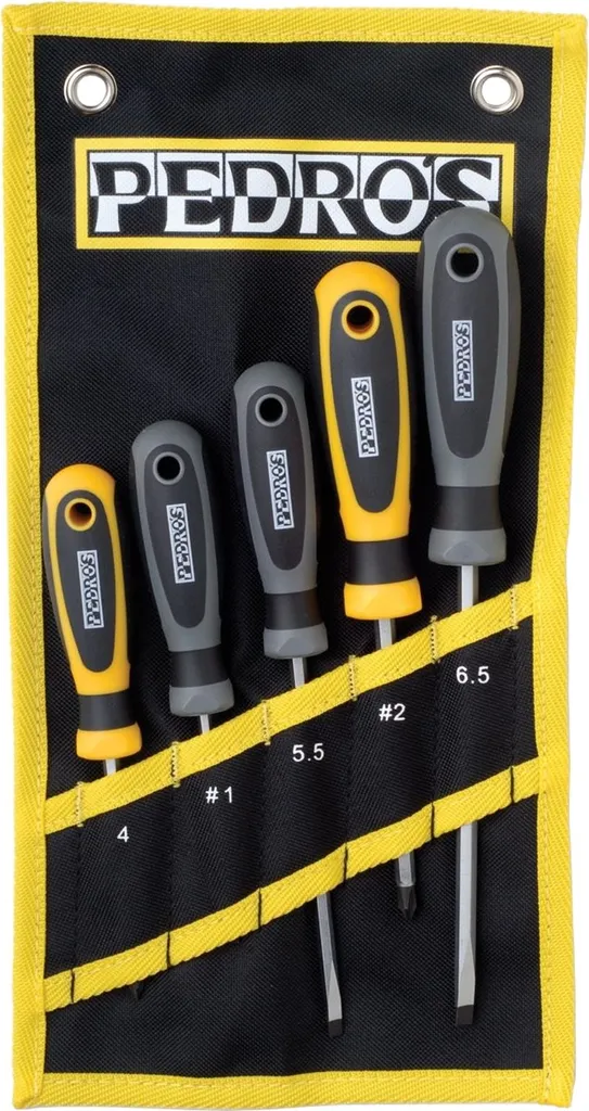 Jeu de tournevis Pedro's 2.0 avec 5 pièces essentielles pour vélo