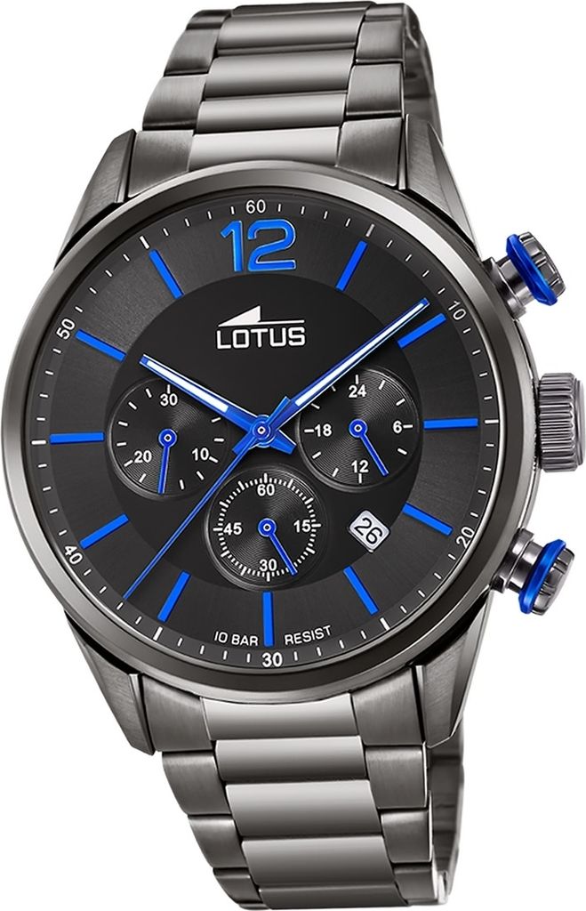 Lotus Edelstahl Herren Uhr Armbanduhr schwarz Luxus Khrono D2UL18686/3