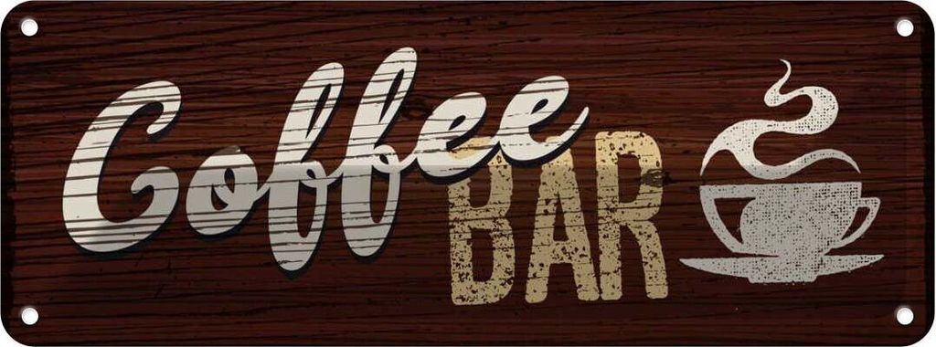 vianmo Blechschild 10x27 cm Coffee Bar