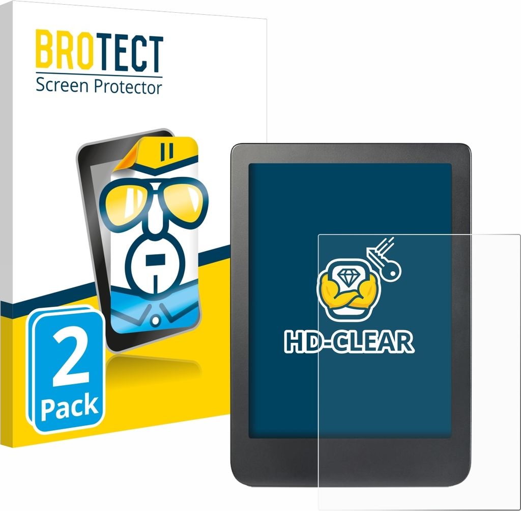 2x Für Kobo Clara HD (6") / BW / Colour Schutzfolie BROTECT Displayschutz Display Schutz Folie Klar Transparent