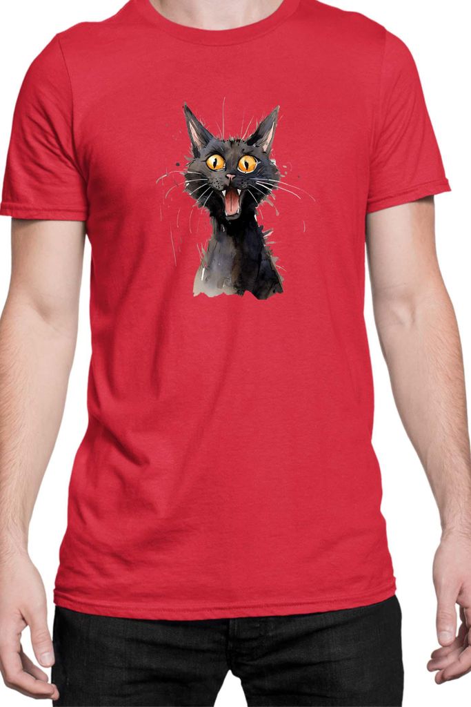Herren T-Shirt Funny Cats Breeds Mandalay Cat 024, Man L / Rot