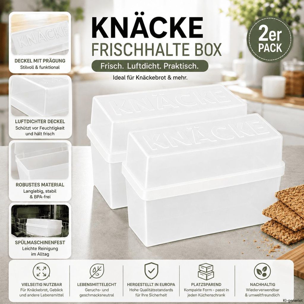 Knäckebrot Dosen 2er Set weiß