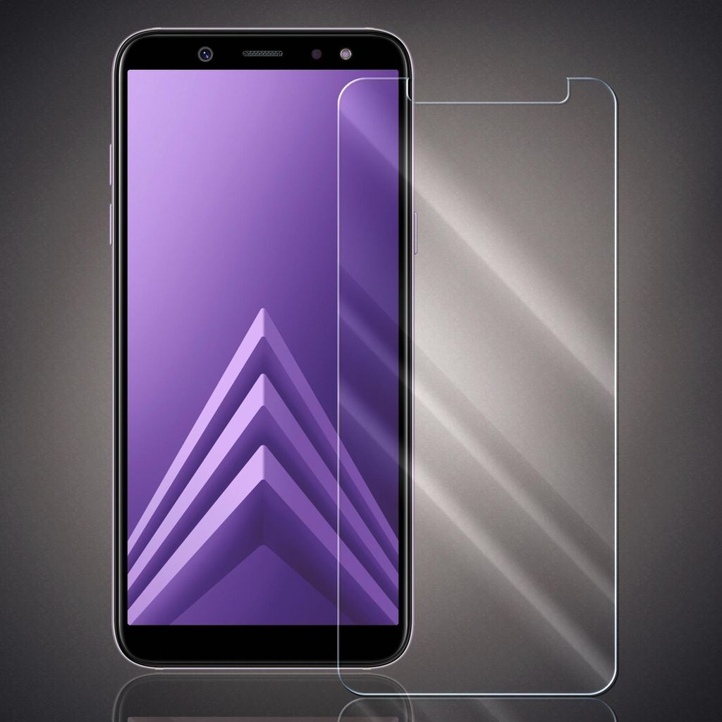 A smartphone screen protector is shown next to a smartphone.