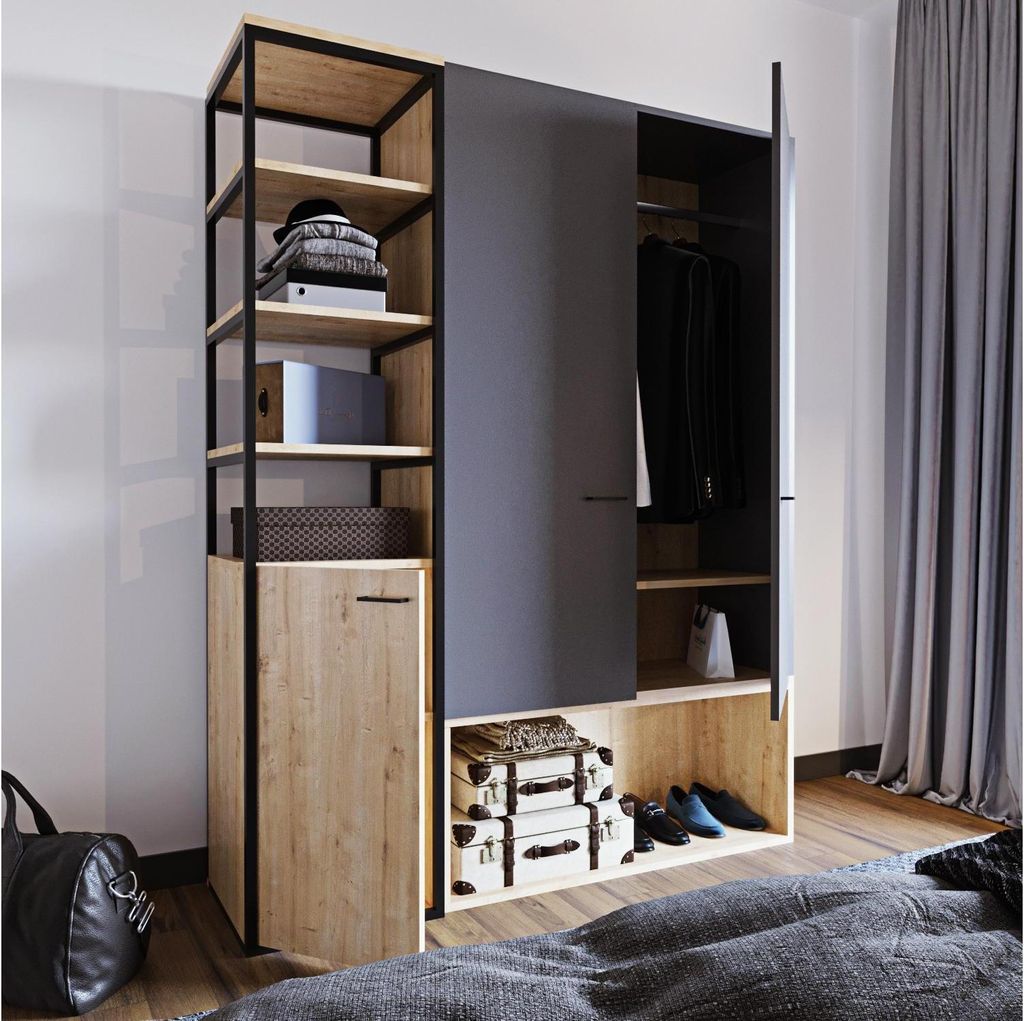 Skye Decor, Onur - L602, Kleiderstangen, Anthrazit, 144 x Produktbild 