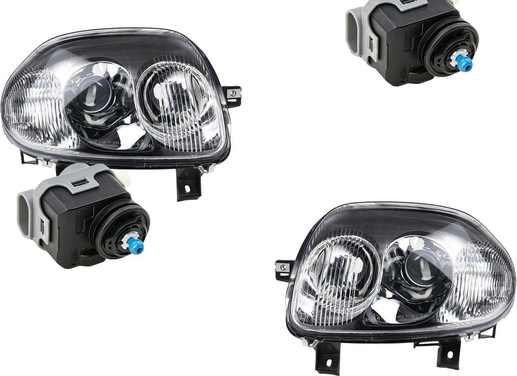 Johns, Scheinwerfer passend für Renault Clio BB BC CB 98-01HB3 H7 Set L R m. Stellmotor 7701045174 260601187R 7701045175 260107973R 7700840141