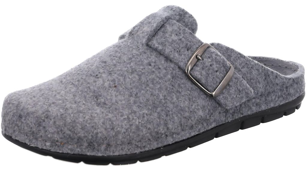Rohde heren pantoffel van gerecycled softvilt, met riem en Productafbeelding 
