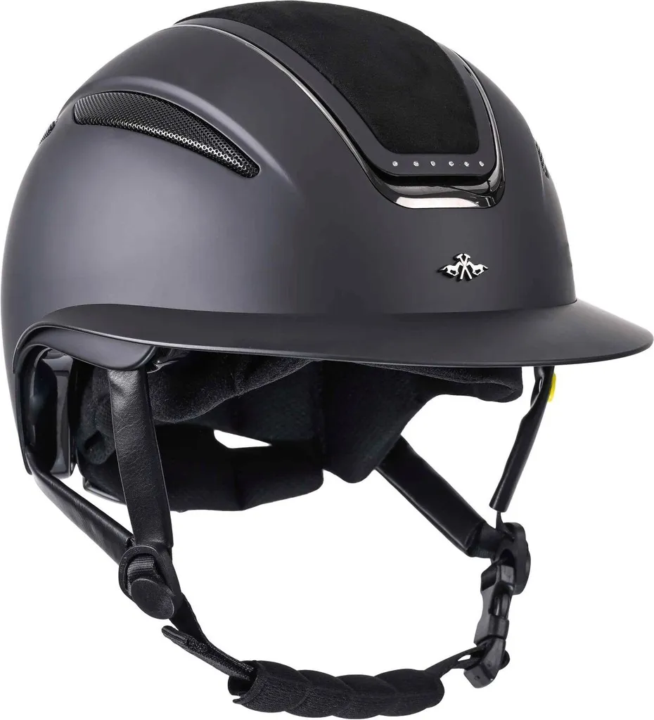 HV Polo HVPMagnifica : Casque équitation MIPS noir mat haute ventilation