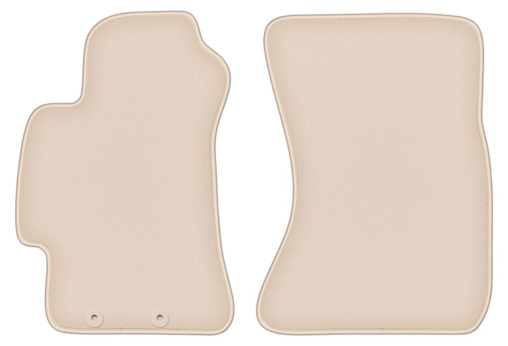 DURBAN Beige Velours-Fußmatten vorne für Subaru Legacy IV B4 Kombi, Limousine, Touring (2003-2009)