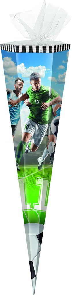 Schultüte / Zuckertüte / 85cm / eckig / "Fußballmatch" Produktbild 
