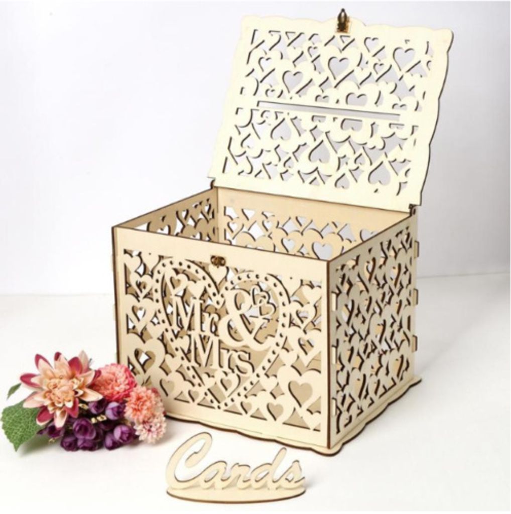 DIY Hochzeit Glückwunschkartenbox Holz Geschenkkartenbox Briefbox 30x 23x 21,5cm 