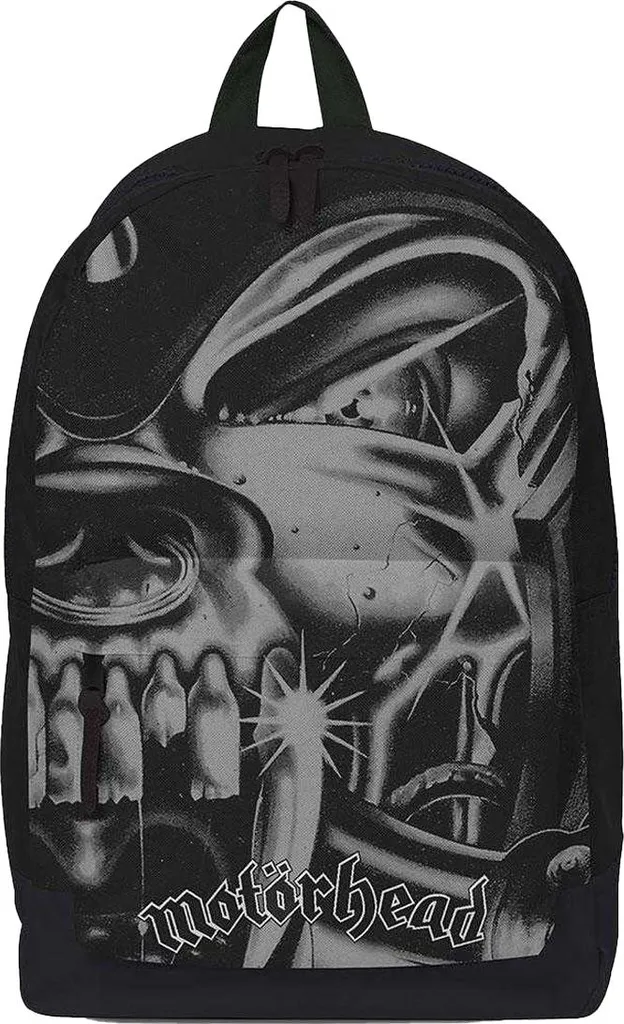Grand Sac à dos Motorhead avec Imprimé Warpig Gris et Noir Haute Qualité