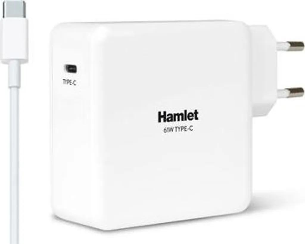 Hamlet 61W Type-C Charger alimentatore universale per notebook bianco