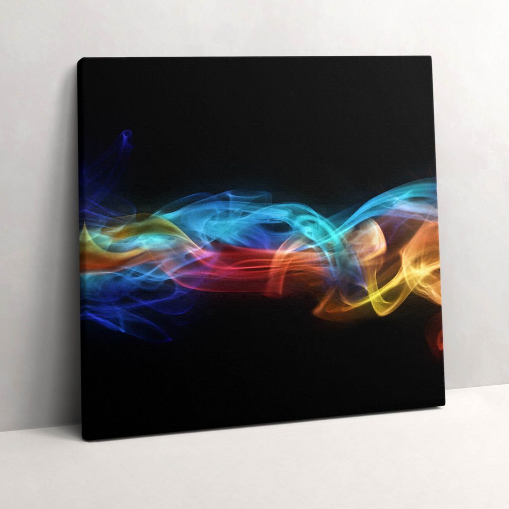 Abstract colorful lines of light – Leinwandbild Wandbild – 60x60 cm – Leinwandbilder – Wandbilder – Schlafzimmer – Flur