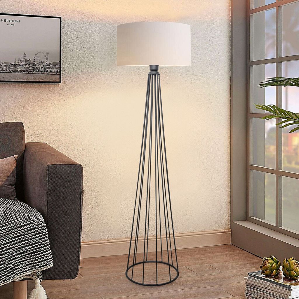 Opviq, AYD-3045, Stehlampen, Creme, Metall, 21 x 38 x 155 cm
