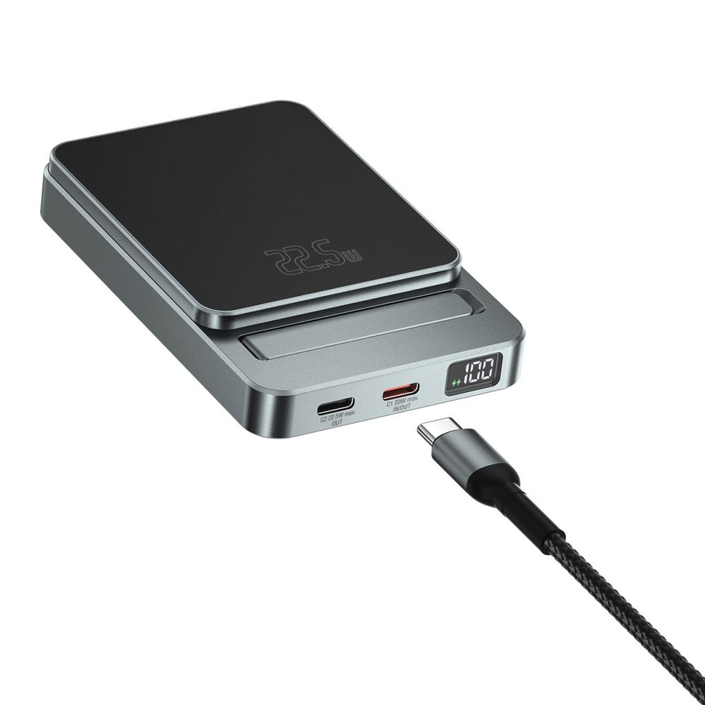 4Smarts Wireless Power Bank OneStyle, 5000 mAh, MagSafe-kompatibel - Schwarz