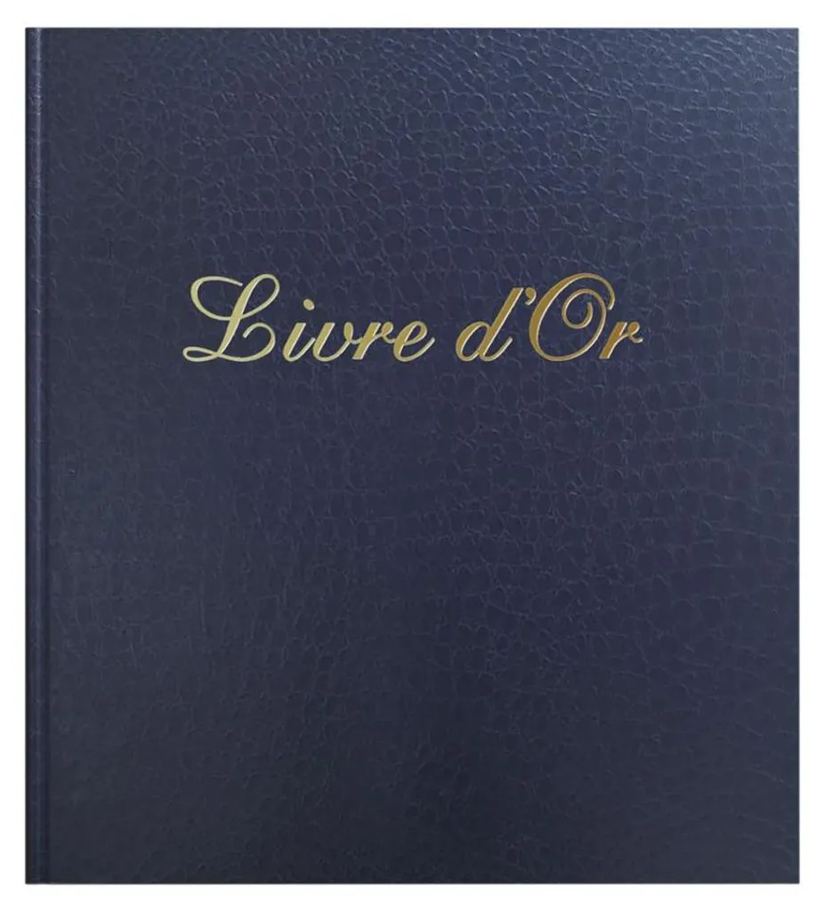 Livre d'or bleu Prestige 70 feuilles : Ne perdez plus vos souvenirs